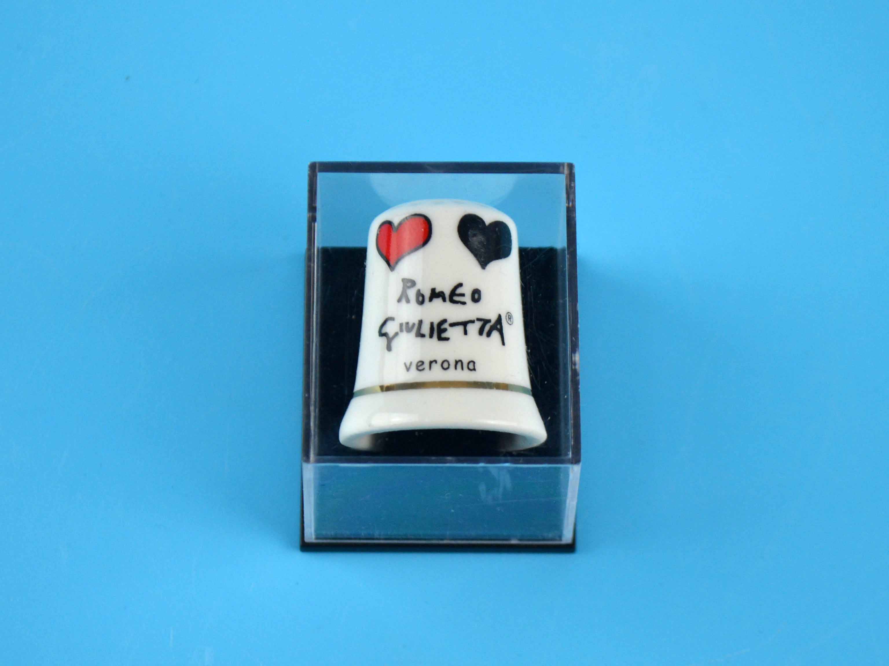 Porcelain Thimble Tourist Souvenir